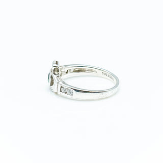 Sterling Silver Claddagh CZ Ring Size 7