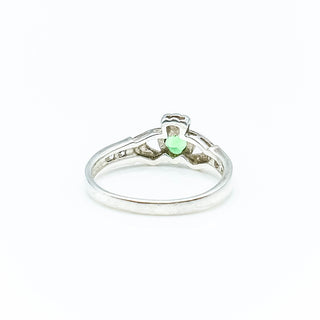 Sterling Silver Claddagh CZ Ring Size 7