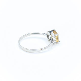 Sterling Silver Citrine Ring Size 6