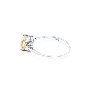 Sterling Silver Citrine Ring Size 6