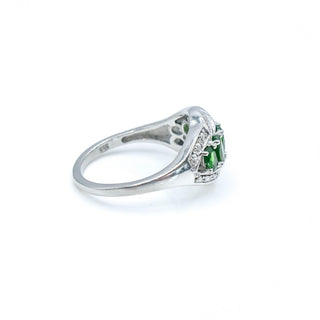 Sterling Silver Chrome Diopside Ring Size 7