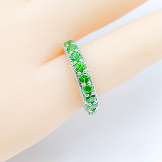 Sterling Silver Chrome Diopside Ring Size 5