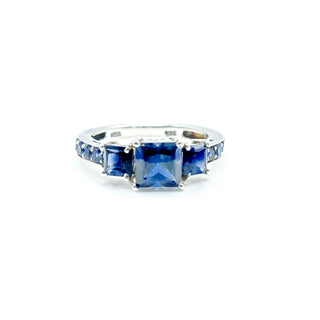 Sterling Silver Blue Sapphire Ring Size 5