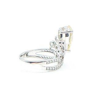 Sterling Silver Bella Luce Yellow/White Diamond Simulate Ring Size 7