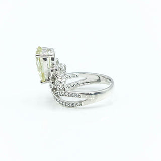 Sterling Silver Bella Luce Yellow/White Diamond Simulate Ring Size 7