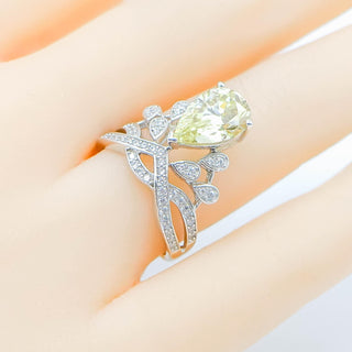 Sterling Silver Bella Luce Yellow/White Diamond Simulate Ring Size 7
