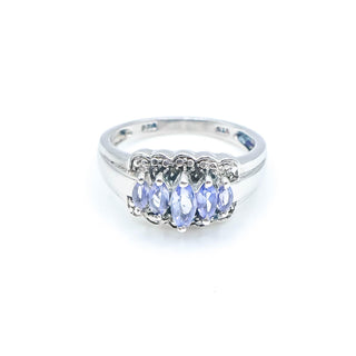 Sterling Silver Lavender Cubic Zirconia Ring Size 8