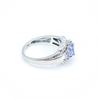 Sterling Silver Lavender Cubic Zirconia Ring Size 8