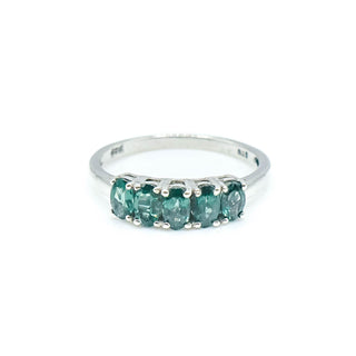 Sterling Silver Indian Ocean Apatite Ring Size 8