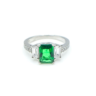 Sterling Silver Cubic Zirconia Ring Size 5.75