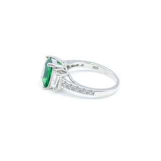 Sterling Silver Cubic Zirconia Ring Size 5.75