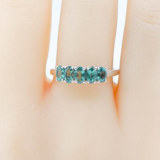 Sterling Silver Indian Ocean Apatite Ring Size 8