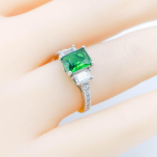 Sterling Silver Cubic Zirconia Ring Size 5.75