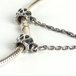 PANDORA Raindrop Sterling Silver Safety Chain Charm