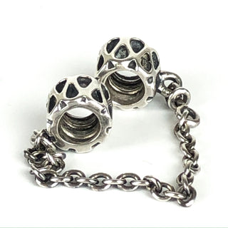 PANDORA Raindrop Sterling Silver Safety Chain Charm
