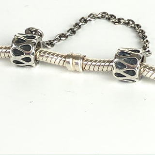 PANDORA Raindrop Sterling Silver Safety Chain Charm