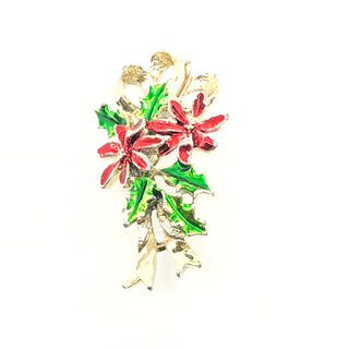Lot of 3 Vintage Gerry's Silver Tone Christmas Brooches