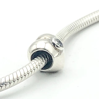 PANDORA Heart Charm 925 ALE Sterling Silver Heart Charm With Clear Zirconia 790134CZ - Retired