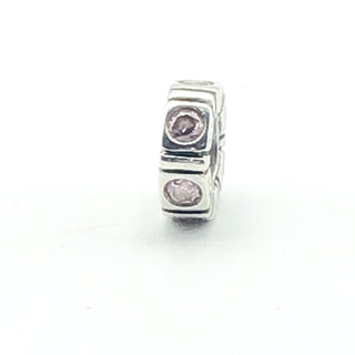 PANDORA Trinity Pink CZ Spacer 925 ALE Sterling Silver Charm