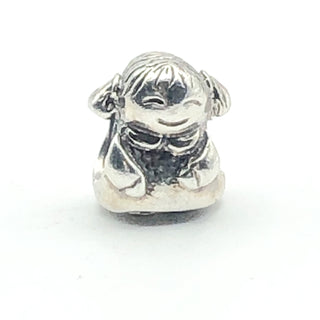 PANDORA Girl 925 ALE Sterling Silver Charm Young Girl Family Bead 790375 - Retired