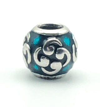 PANDORA Blue Zen 925 ALE Sterling Silver Charm With Blue Enamel Bead 790491EN08 - Retired