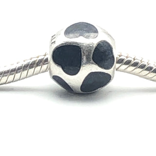PANDORA Love You Black Enamel Charm 925 ALE Sterling Silver Bead 790543EN22 - Retired