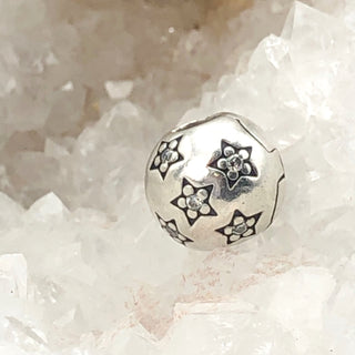 PANDORA Twinkle Twinkle Clip S925 ALE Sterling Silver Star Clip Charm With Clear Pavé Zirconia 791058CZ - Retired