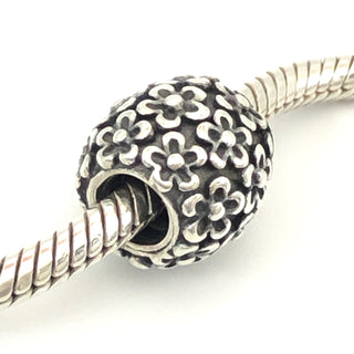 PANDORA Perfect Posies 925 ALE Sterling Silver Charm Flower Bead 790566 - Retired