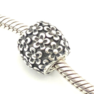 PANDORA Perfect Posies 925 ALE Sterling Silver Charm Flower Bead 790566 - Retired