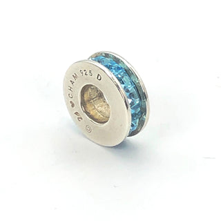 CHAMILIA Spark Sterling Silver Charm Bead With Blue SWAROVSKI Crystal