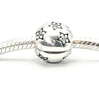 PANDORA Twinkle Twinkle Clip S925 ALE Sterling Silver Star Clip Charm With Clear Pavé Zirconia 791058CZ - Retired