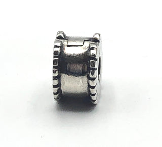 PANDORA Beaded Round CLIP CHARM #790267 Sterling Silver