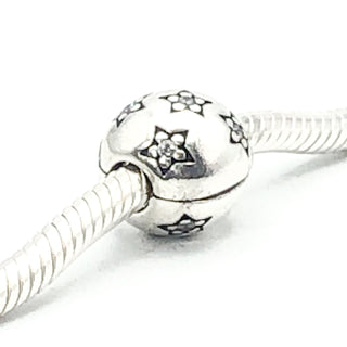 PANDORA Twinkle Twinkle Clip S925 ALE Sterling Silver Star Clip Charm With Clear Pavé Zirconia 791058CZ - Retired