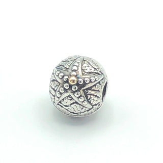 PANDORA Starfish Clip Sterling Silver with 14K Gold
