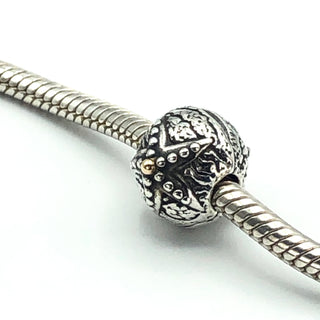 PANDORA Starfish Clip Sterling Silver with 14K Gold