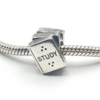 PANDORA Study Books With Owl Sterling Silver Charm Bead #790536