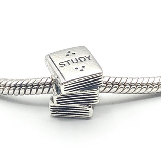 PANDORA Study Books With Owl Sterling Silver Charm Bead #790536