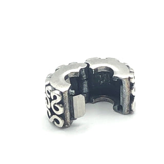 PANDORA "S" Pattern Sterling Silver Clip Charm #790338S