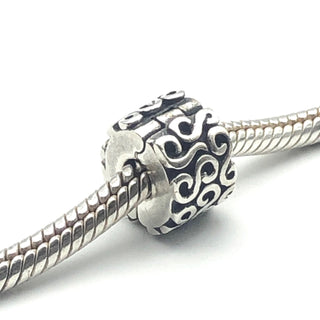 PANDORA "S" Pattern Sterling Silver Clip Charm #790338S