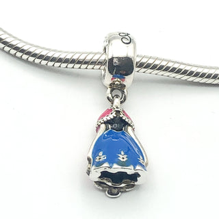 PANDORA Disney Anna's Orchid Dress Dangle 925 ALE Sterling Silver Disney Princess Frozen Charm 791591ENMX - Retired