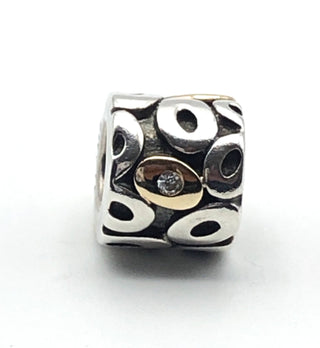 PANDORA Oh My! Sterling Silver Charm With 14K Gold And Clear Zirconia