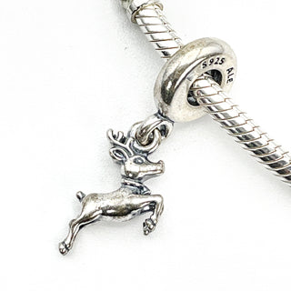 Pandora Reindeer Sterling Silver Christmas Dangle Charm