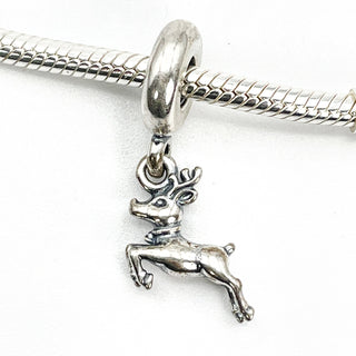 Pandora Reindeer Sterling Silver Christmas Dangle Charm
