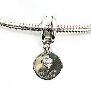 PANDORA More and Most Sterling Silver Dangle Charm With Clear Zirconia
