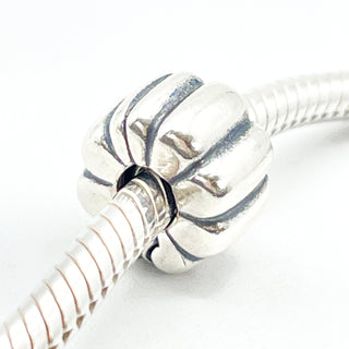 PANDORA Ribbed Sterling Silver Clip Charm