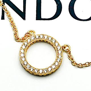 PANDORA Shine™ Hearts of Pandora 18K Gold Plated Sterling Silver Necklace With Clear Zirconia