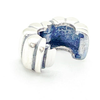 PANDORA Ribbed Sterling Silver Clip Charm