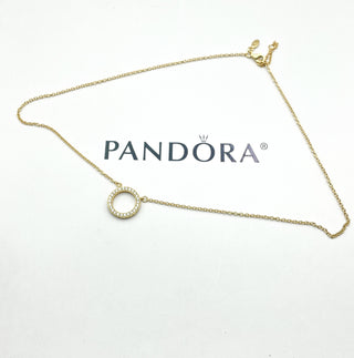 PANDORA Shine™ Hearts of Pandora 18K Gold Plated Sterling Silver Necklace With Clear Zirconia