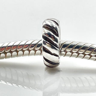 PANDORA Candy Cane Sterling Silver Spacer Charm