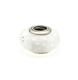 PANDORA Clear Effervescence Murano Glass Sterling Silver Charm Bead With Clear Zirconia
